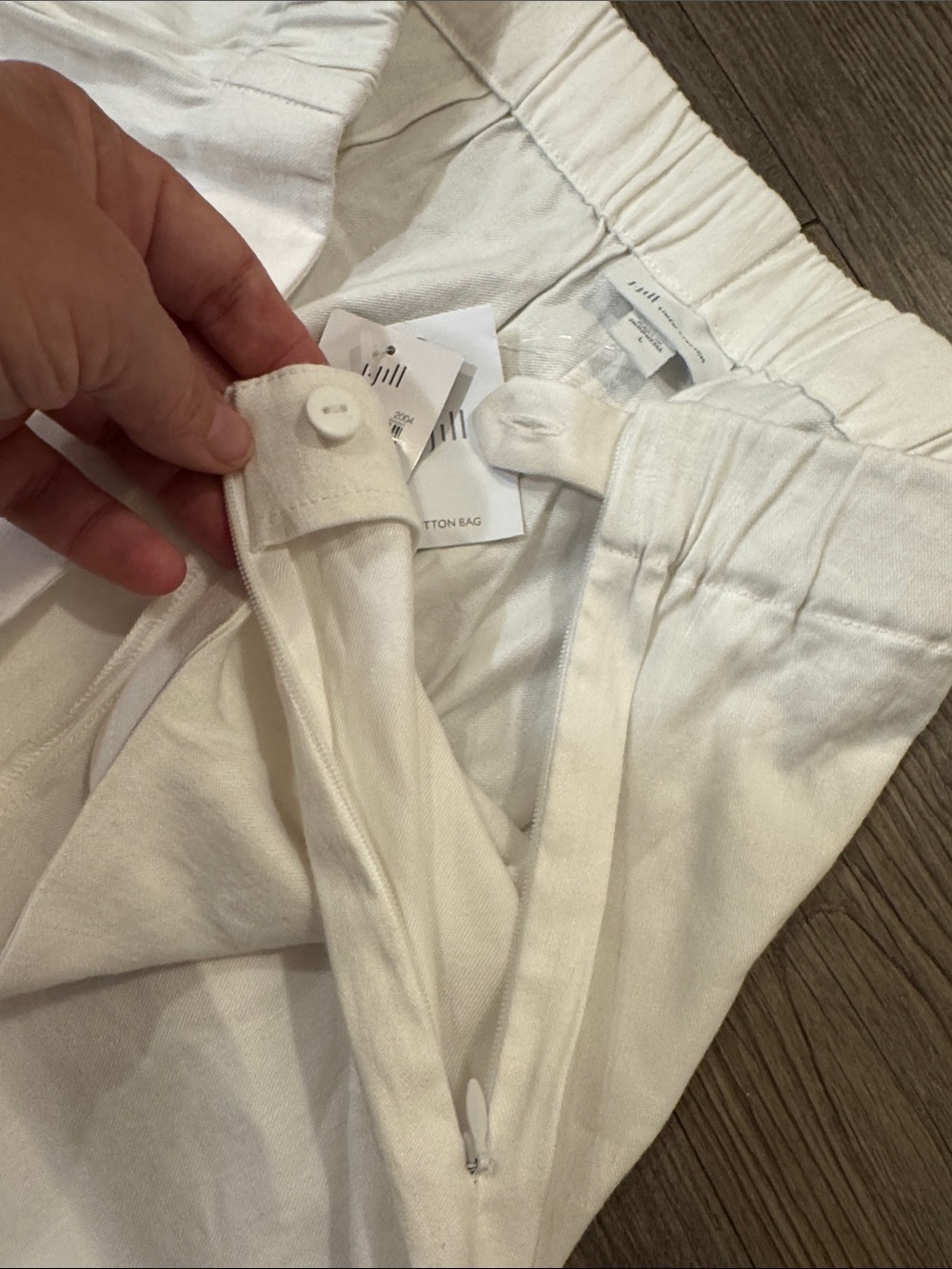 🆕 J. Jill Linen Stretch Pants with Button Hem and Elastic Waist. L. NWT!🔥 - Picture 4 of 5